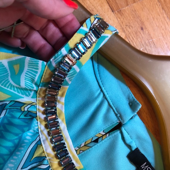 MSK maxi Dress NWT size 6 Teal - Picture 11 of 14